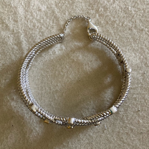 SHULA NY Sterling Silver & 14K Gold Cuff Bracelet - Picture 4 of 7